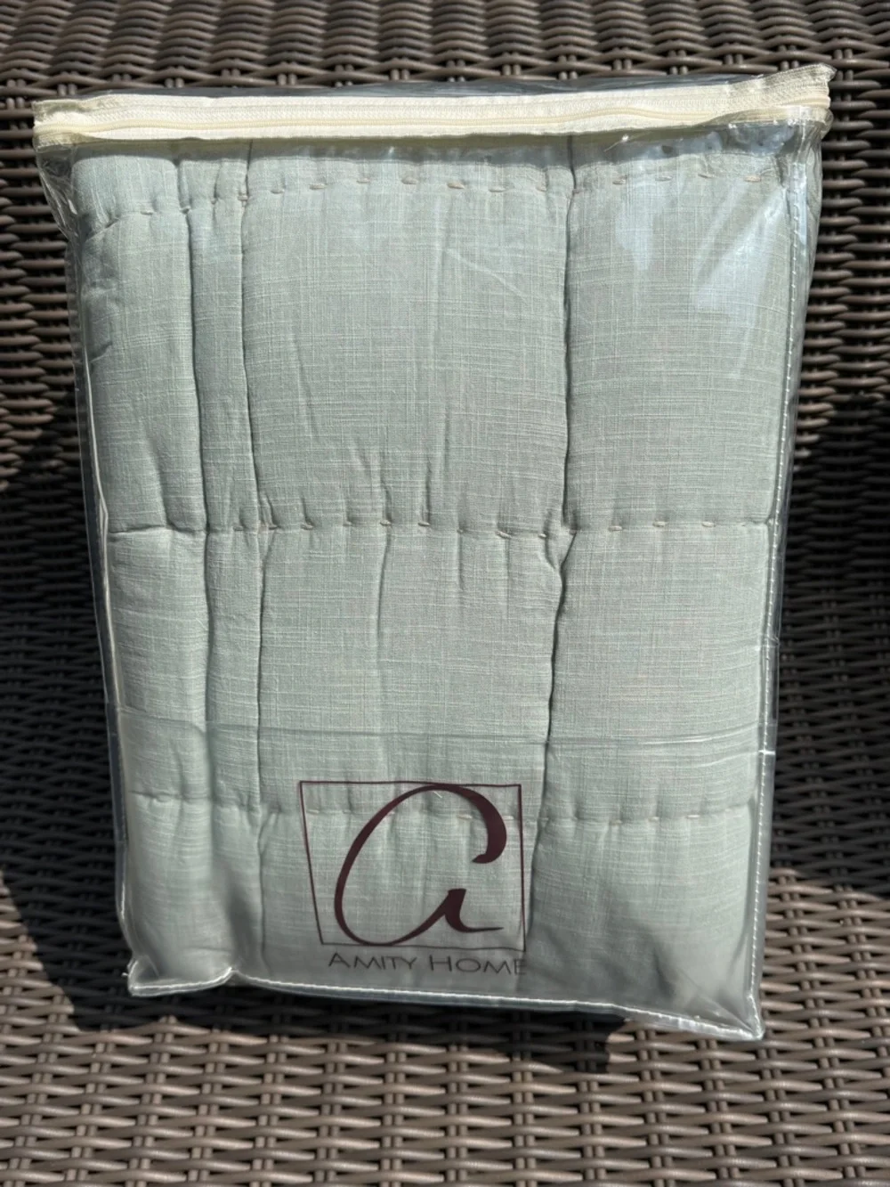 Frontgate Reversible Handcrafted Cotton Slub Quilt - NWT